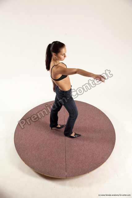 Casual Woman White Standing poses - ALL Slim long brown Standing poses - simple Multi angle poses