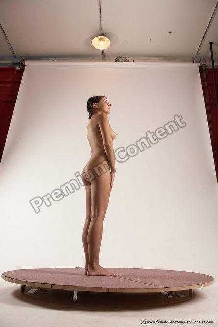 Nude Woman White Standing poses - ALL Slim medium brown Standing poses - simple Multi angle poses