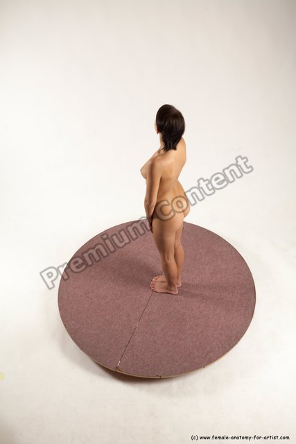 Nude Woman White Standing poses - ALL Slim medium brown Standing poses - simple Multi angle poses