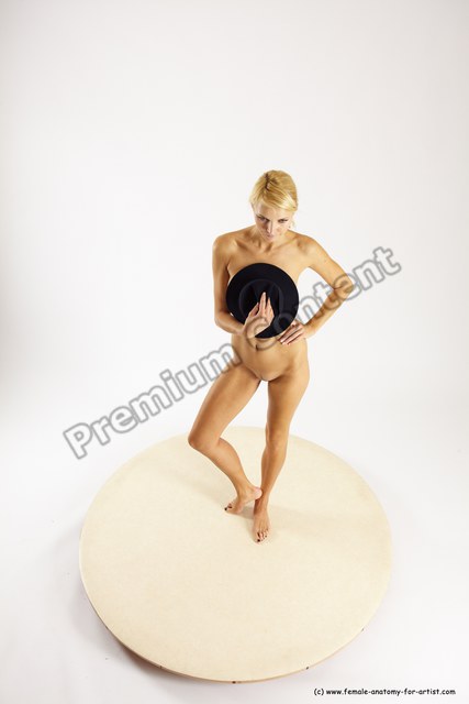 Nude Holding Woman White Standing poses - ALL Slim long blond Standing poses - simple Multi angle poses