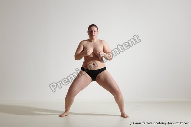 Underwear Martial art Woman White Standing poses - ALL Average medium colored Standing poses - simple Dynamic poses
