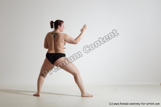 Underwear Martial art Woman White Standing poses - ALL Average medium colored Standing poses - simple Dynamic poses