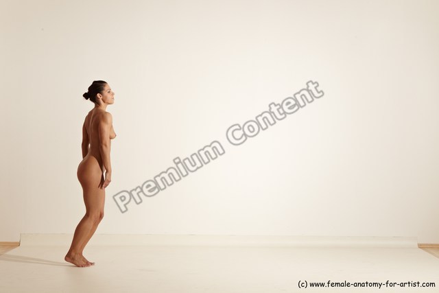 Nude Gymnastic poses Woman White Moving poses Athletic medium brown Dynamic poses