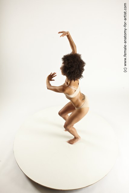 Underwear Woman Black Standing poses - ALL Slim medium brown Standing poses - simple Multi angle poses