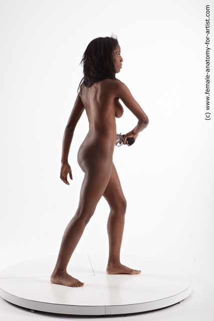Nude Woman Black Athletic long black