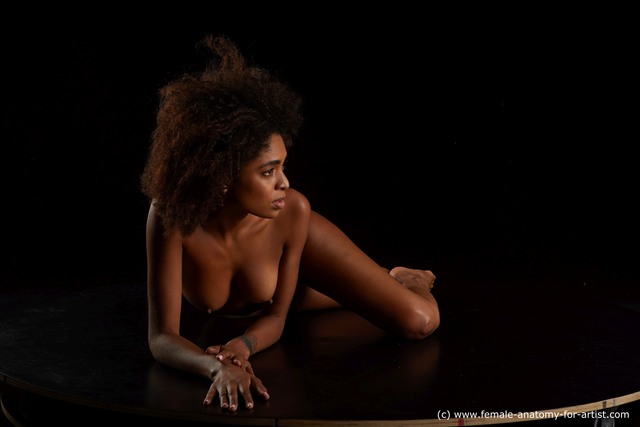 Nude Woman Black Slim long black Standard Photoshoot