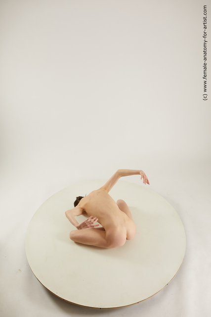 Nude Woman White Underweight medium brown Multi angle poses