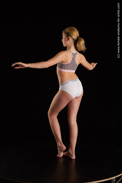Underwear Woman White Standing poses - ALL Slim medium blond Standing poses - simple Standard Photoshoot