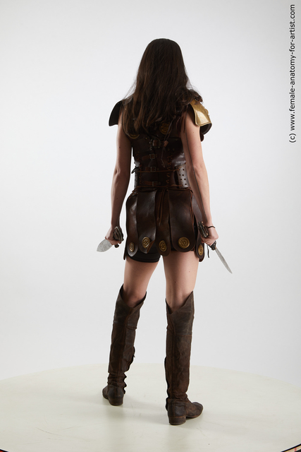 Fighting with sword Woman White Standing poses - ALL Slim long brown Standing poses - simple Standard Photoshoot