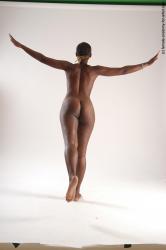 Nude Woman Black Standing poses - ALL Slim dreadlocks black Standing poses - simple Pinup