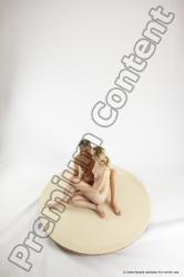 Nude Woman - Woman White Sitting poses - ALL Slim long blond Sitting poses - simple Multi angle poses Pinup