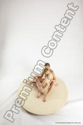 Nude Woman - Woman White Sitting poses - ALL Slim long blond Sitting poses - simple Multi angle poses Pinup